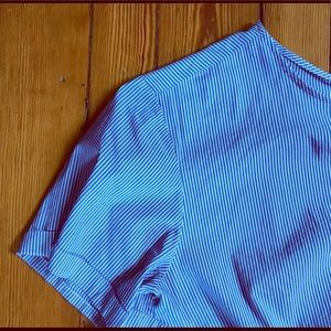 Formal tie front button back shirt